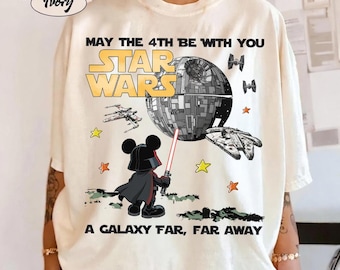 Camiseta de Star Wars Mickey May The 4th Be With You, Camiseta de Star Wars Day Comfort Colors, Camiseta de Galaxy's Edge, Camiseta de viaje a Disney's Hollywood Studios