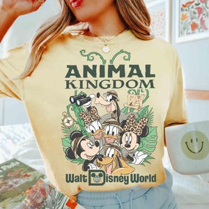 Retro Walt Disney World Animal Kingdom Shirt, Safari Mickey and Friends Tee, Vintage Disney Park Adventure Graphic, Wildlife Expedition Tee image 3