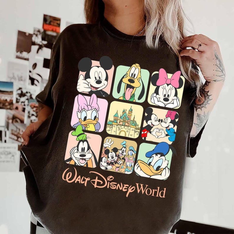Retro Walt Disneyworld Shirt, Vintage Disney Micky und Freunde Shirt, Disney Familienurlaub Shirt, Disney Reise 2026 Shirt,Micky Maus Tee Bild 2