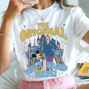 Disney Walt and Mickey Partner The Original T-Shirt, Disneyland Family Matching Shirt, fan Walter Elias Disney Shirt, WDW Vacation Trip Tee image 2