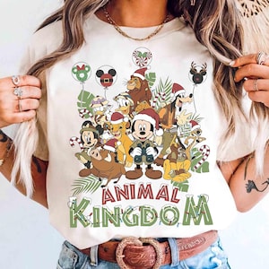 Disney Micky und Freunde Animal Kingdom Weihnachtshelles Shirt, Der Löwenkönig Hakuna Matata Weihnachtst-stück, Disney Safari-Modus Walt Disney World Trip Bild 1