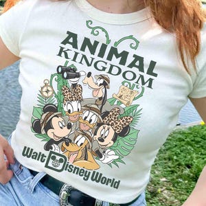 Retro Walt Disney World Animal Kingdom Shirt, Safari Mickey and Friends Tee, Vintage Disney Park Adventure Graphic, Wildlife Expedition Tee image 2
