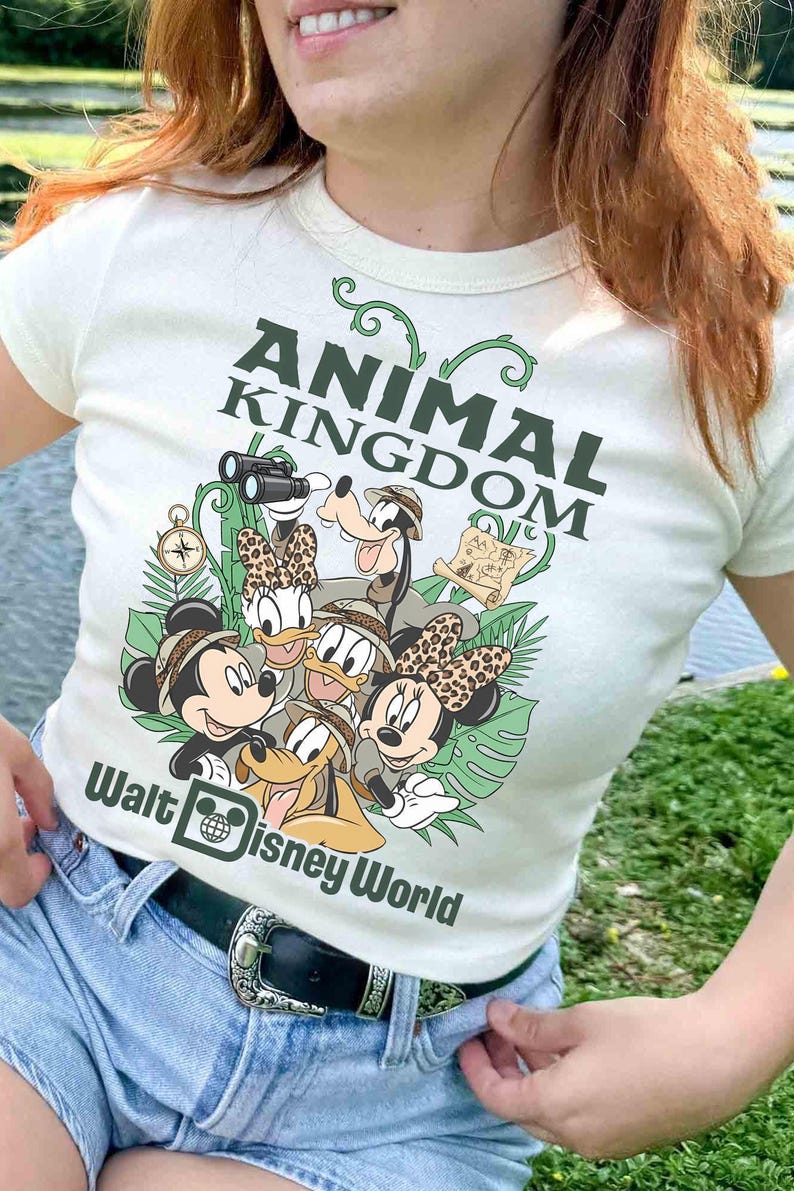 Retro Walt Disney World Animal Kingdom Shirt, Safari Mickey and Friends Tee, Vintage Disney Park Adventure Graphic, Wildlife Expedition Tee image 2