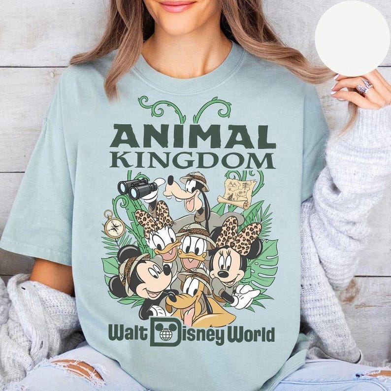 Retro Walt Disney World Animal Kingdom Shirt, Safari Mickey and Friends Tee, Vintage Disney Park Adventure Graphic, Wildlife Expedition Tee image 6