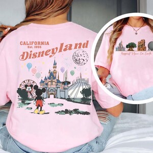 2 sided Happiest Place on Earth Comfort Color T-Shirt, Disneyland Mickey Mouse Tee, Disneyland Trip 2026 Tee, Walt Disney World Shirt image 5
