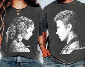 Star Wars Padmé & Anakin Retro Shirt, Retro Romantic Jedi Couple Tee, Attack of the Clones, Disney Galaxy’s Edge Family Trip Shirt, WDW Tee