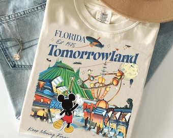 Disney Mickey and Friends Space Mountain Shirt, Tomorrowland Transit Authority People Mover Tee, Keep Moving Forward, Mickey Mouse Tee
