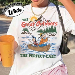 Retro The Great Outdoors Disney Goofy & Max Goof Comfort Color Shirt, Perfect Cast Disney Shirt, Rad Dad Rad Son Shirt, Father's Day Shirt