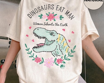 Camiseta "Jurassic Park Dinos Eat Man Women Inherit The Earth", camiseta "Summer Island of Adventure", camiseta vintage de T-Rex, camiseta a juego de Disneyworld