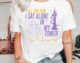 Ich setzte mich allein in meinem Turm verstrickt Rapunzel Shirt Prinzessin Showgirl Shirt verstrickt Shirt, Disneyland Showgirl Tshirt Showgirl Ophelia Shirt