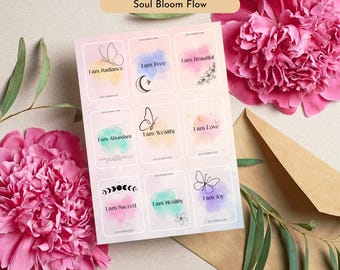Tarjetas de Afirmaciones Minimalistas: Frases Positivas de Amor Propio (Descarga Digital)