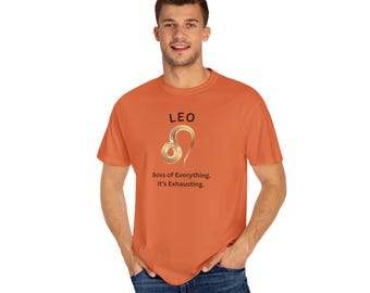 Leo Zodiac Symbol Boss of Everything T-shirt | Astrology Horoscope Tee
