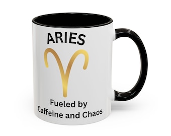 Aries Zodiac Mug | Caffeine and Chaos Astrology Coffee Cup
