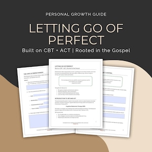 Faith-Based Perfectionism Guide | CBT, ACT & Scripture (Fillable PDF)