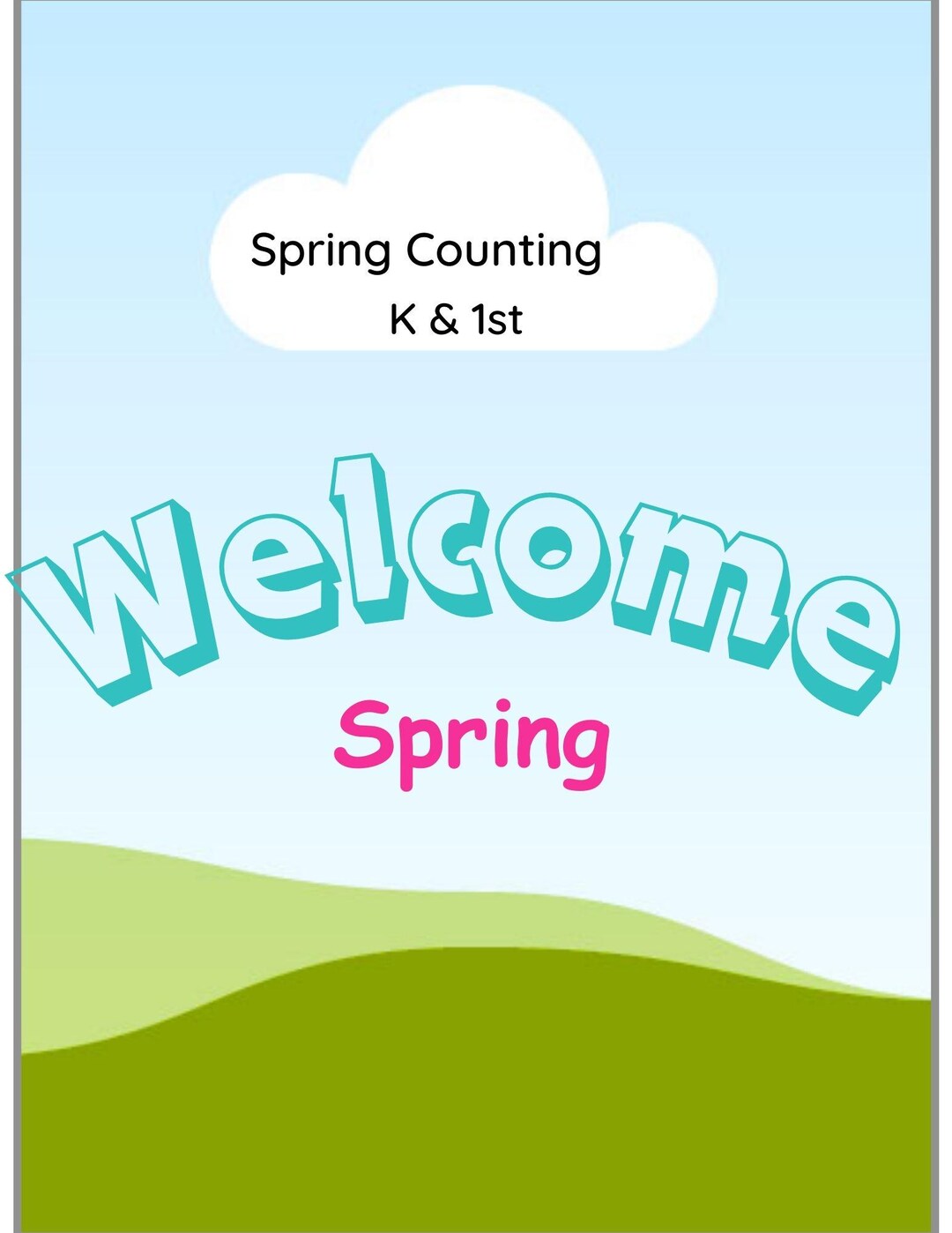 Spring Counting Actvity Spring Counting Worksheets - Etsy