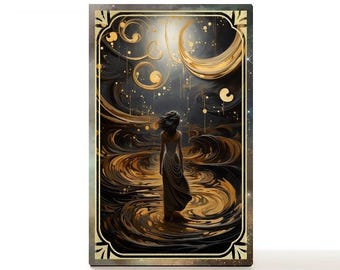 Daughter of The Moon fantasy empty makeup palette for single eyeshadows. Gifts for her storybook.