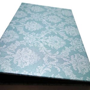 Blue damask empty makeup palette refillable for empty pans, gifts for wife image 3