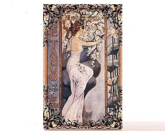 Art Nouveau Magnetic empty makeup palette gift for her, vintage poster - Last Tango In Paris