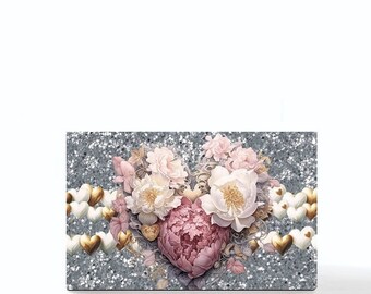 Valentine makeup palette for depot eyeshadows silver flower heart - Falling in Love