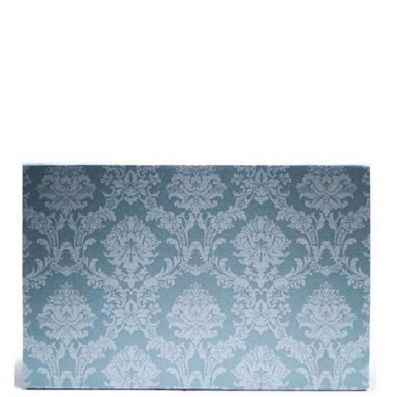 Blue damask empty makeup palette refillable for empty pans, gifts for wife image 1
