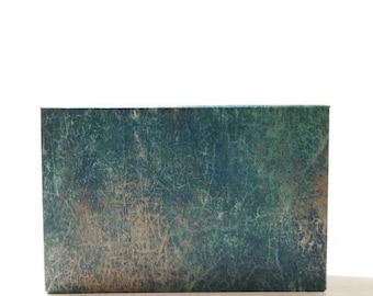 Green marble makeup palette wedding gifts for her, Turquoise Leather handmade present.