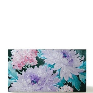 Empty makeup palette for eyeshadow collection gifts for her satin green and pink dahlia