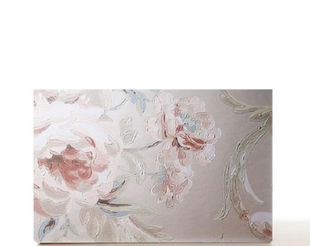 Empty makeup palette for organizing eyeshadow pans birthday gift, paint beige magnolia flower.
