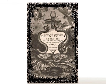 Empty beauty box, magnetic makeup palette vintage Historie Naturalis - De Insectis Libri III