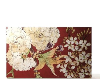 Red summer bouquet Luxe empty magnetic palette for single makeup pans, birthday gifts for her.