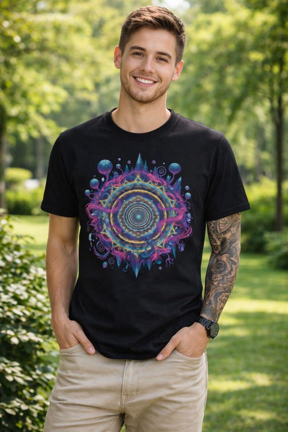 T Shirt Shpongle T Shirt Psychedelic T Shirt Shpongle Gift Unique Art Shirt Festival Wear Shirt Sacred Geometry T-Shirt Psychedelic Art Gift