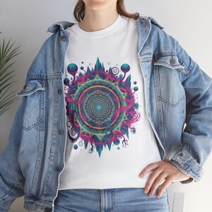T-shirt Shpongle T-shirt psychedelische T-shirt Shpongle cadeau unieke kunst shirt Festival Wear shirt heilige geometrie T-shirt psychedelische kunst cadeau afbeelding 5