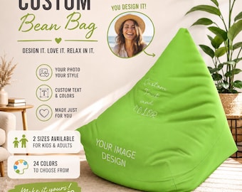 Funda personalizada para sillón tipo puf para adultos y niños, de poliéster, para asientos de juegos, funda de muebles personalizada, extraíble, para sillón tipo puf.