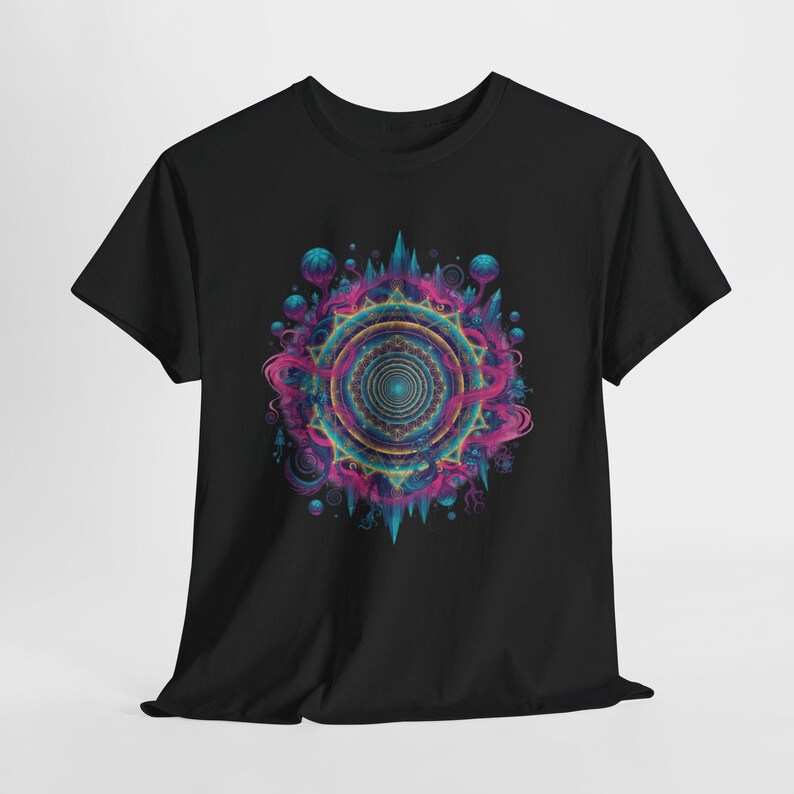 T-shirt Shpongle T-shirt psychedelische T-shirt Shpongle cadeau unieke kunst shirt Festival Wear shirt heilige geometrie T-shirt psychedelische kunst cadeau afbeelding 6