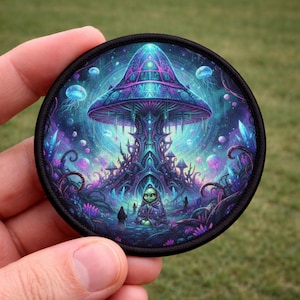 Jacket Patch Iron On Shpongle Patch Sacred Geometry Shpongle Backpack Patch Psychedelic Mushroom Patch Shpongle Spiritual Free Minded Wear