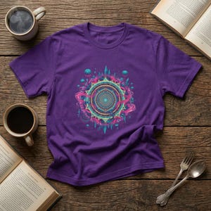 T-shirt Shpongle T-shirt psychedelische T-shirt Shpongle cadeau unieke kunst shirt Festival Wear shirt heilige geometrie T-shirt psychedelische kunst cadeau afbeelding 8