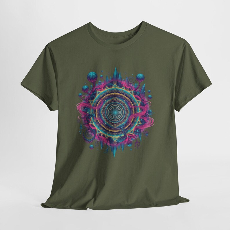 T-shirt Shpongle T-shirt psychedelische T-shirt Shpongle cadeau unieke kunst shirt Festival Wear shirt heilige geometrie T-shirt psychedelische kunst cadeau afbeelding 13