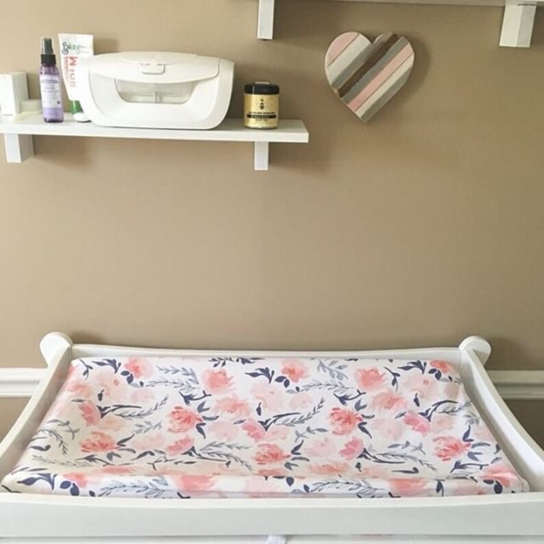 Watercolor Floral Changing Pad Cover / Floral Nursery Baby Etsy