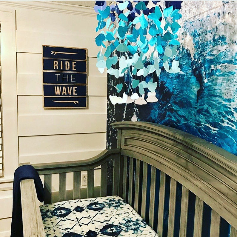 Ocean Crib Bedding Ocean Nursery Tie Dye Crib Sheet Mini Etsy