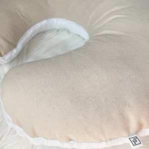 Linen Nursing Pillow Cover / Neutral Baby Bedding / Nursing Pillow, Linen Crib Bedding, Neutral Crib Bedding, New Baby Gift, Neutral Baby image 9