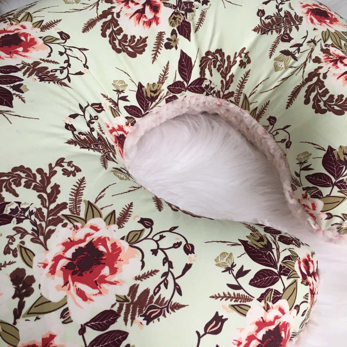 Floral Nursing Pillow / Floral Nursing Pillow Cover / Girl Etsy