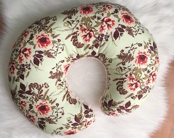 Antique Floral Nursing Pillow Cover / New Baby Gift, Nursing Pillow Girl, New Mom