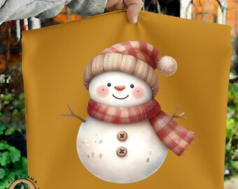 Whimsical Snowman SVG PNG, Christmas Shirt Design, Holiday Sublimation, Digital Download
