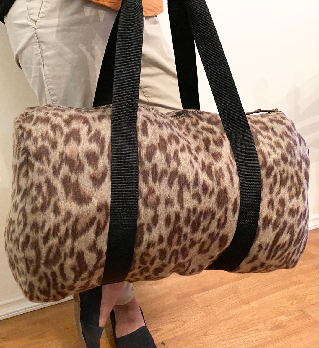 Animal print weekend bag