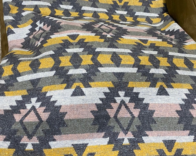 Gorgeous Blanket In Yellow Pale Pink Grey White