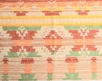 Wool Blend Fabric Panel (59” x 20”) – Heavyweight Weave, Multicolor (Yellow, Orange, Red, Green) – Coat Studio Offcut – Free Shipping - #1
