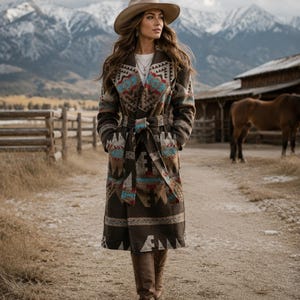 Beautiful Wool Blend Trench Coat In Brown Tones - Breckendale
