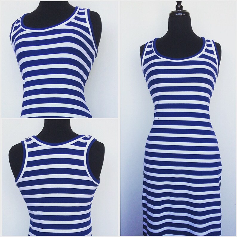 blue and white nautical dress