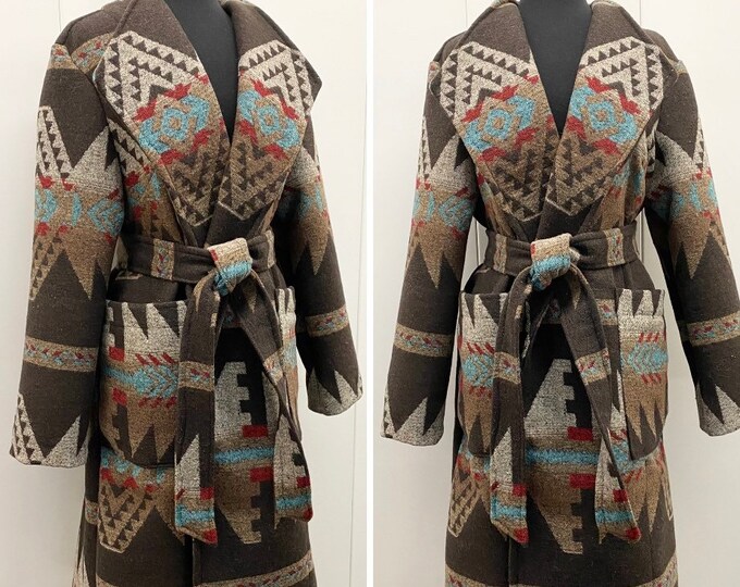 Beautiful Wool Blend Trench Coat In Brown Tones - Breckendale