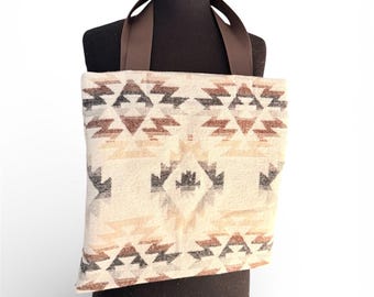 Southwestern Wool Blend Tote Bag | Lightweight Everyday Carryall | City, Forest & Travel Ready - Small Tote