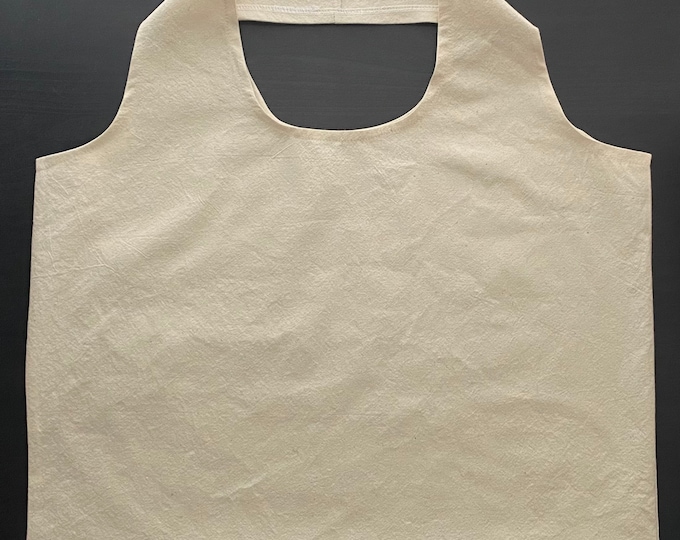 Reusable Cotton Muslin Tote Bags (Set of 2), Eco Friendly Lightweight Shopping Bag, Minimalist Everyday Tote, Unbleached Natural Cotton